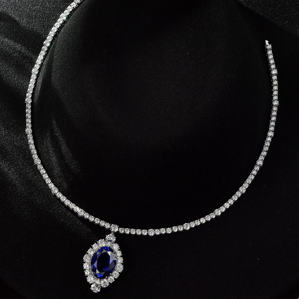 سلسال بيضوي ياقوتيNecklacesمجوهرات ميون