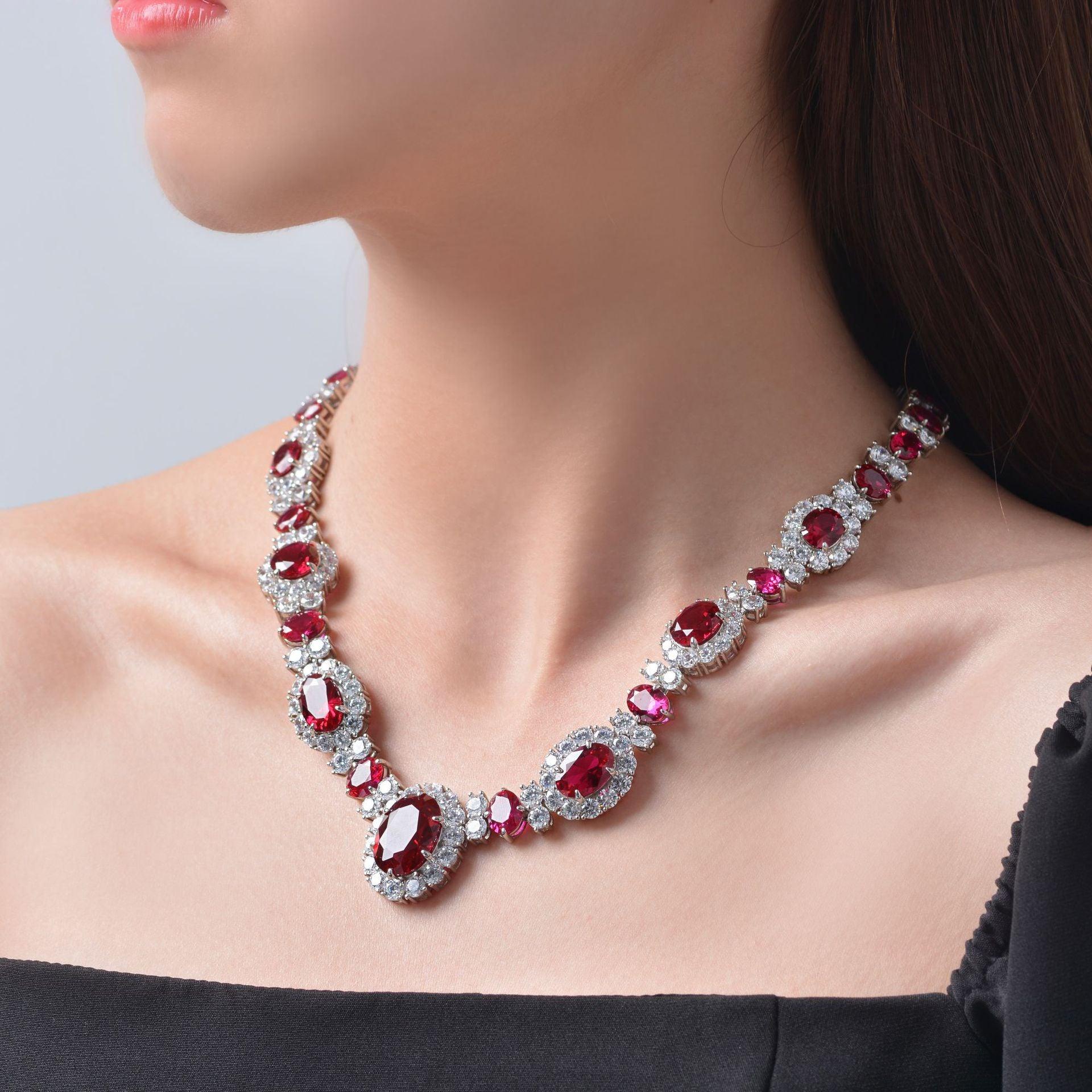 قلادة روبي الفاخرةNecklacesمجوهرات ميون