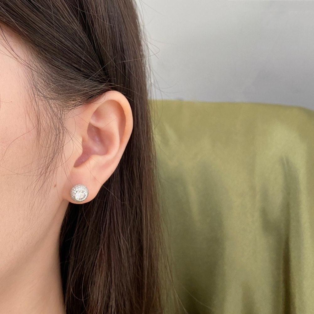 أقراط كروية مرصعةEarringsمجوهرات ميون