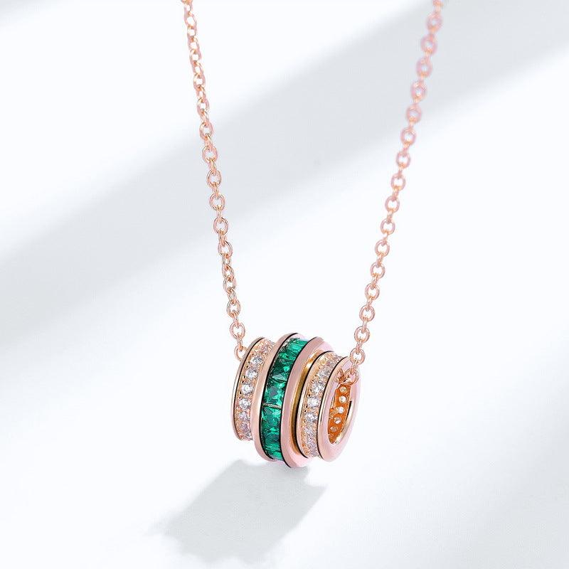 عقد كالين من الزمرد والماس المويسانتي مطلي بذهب أبيض او ورديNecklacesمجوهرات ميون