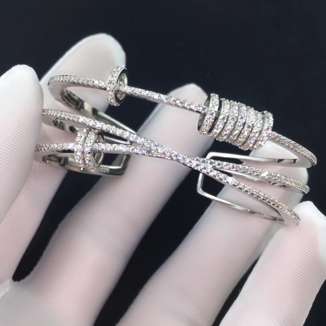 سوار نسائي متعدد الطبقات مرصع بالألماسBraceletsمجوهرات ميون