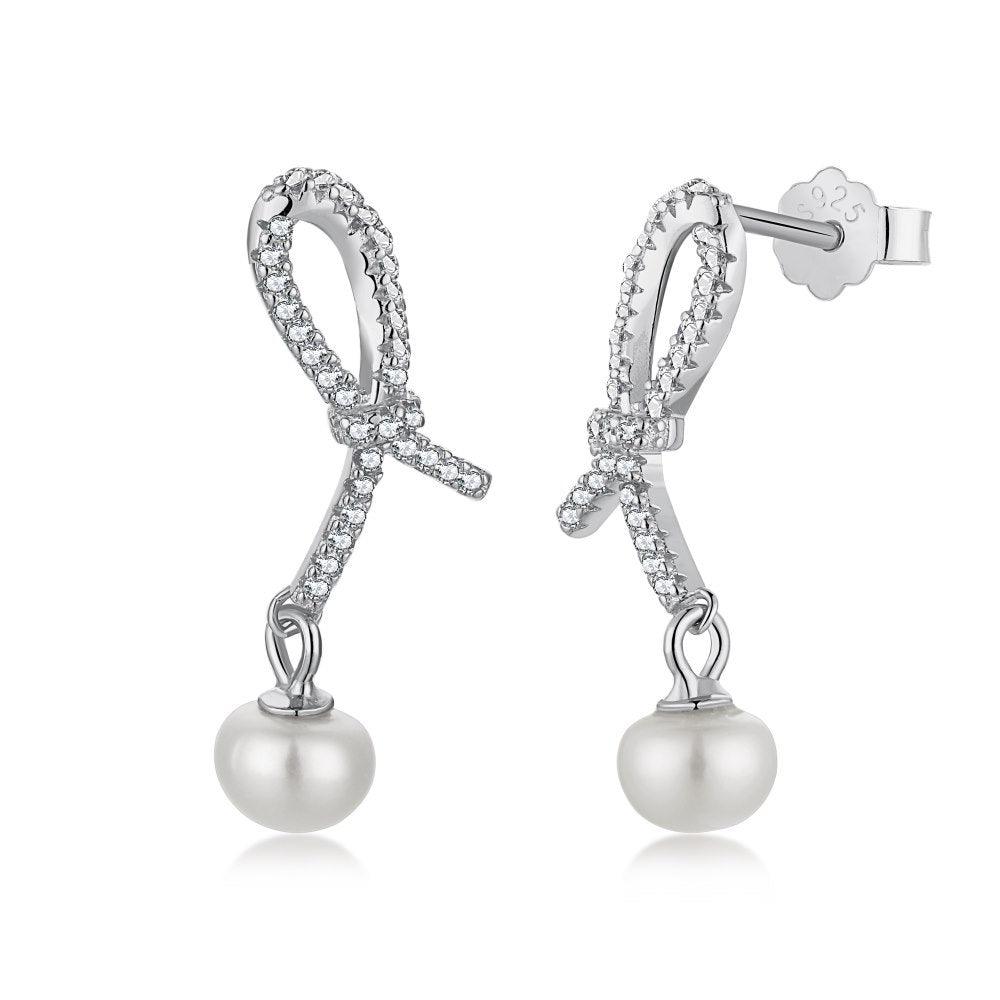 أقراط عقدة اللؤلؤEarringsمجوهرات ميون