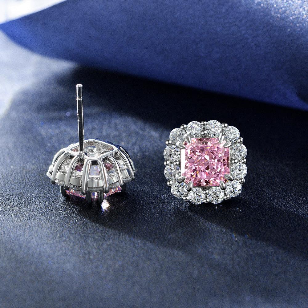 أقراط الماس زهرة الجليد بألوان زاهيةEarringsمجوهرات ميون