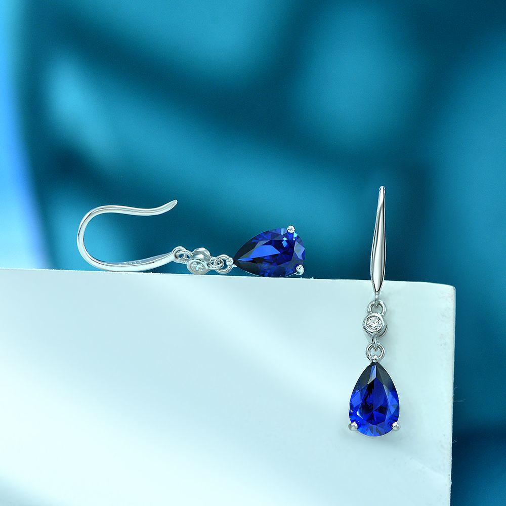 قرط الياقوت الأزرقEarringsمجوهرات ميون