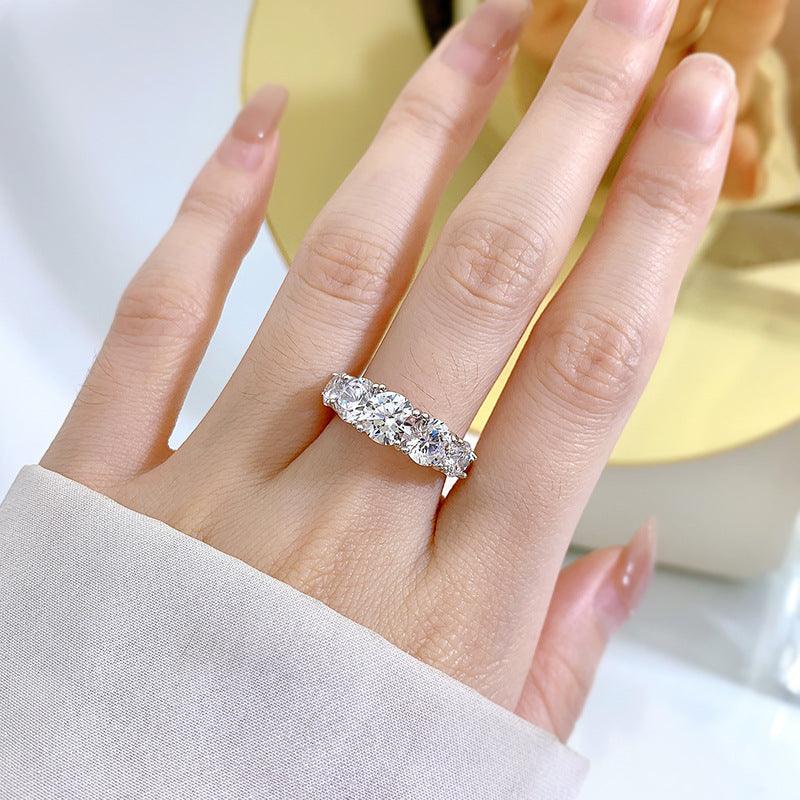 خاتم فضة خمس نجوم مرصعةRingsمجوهرات ميون