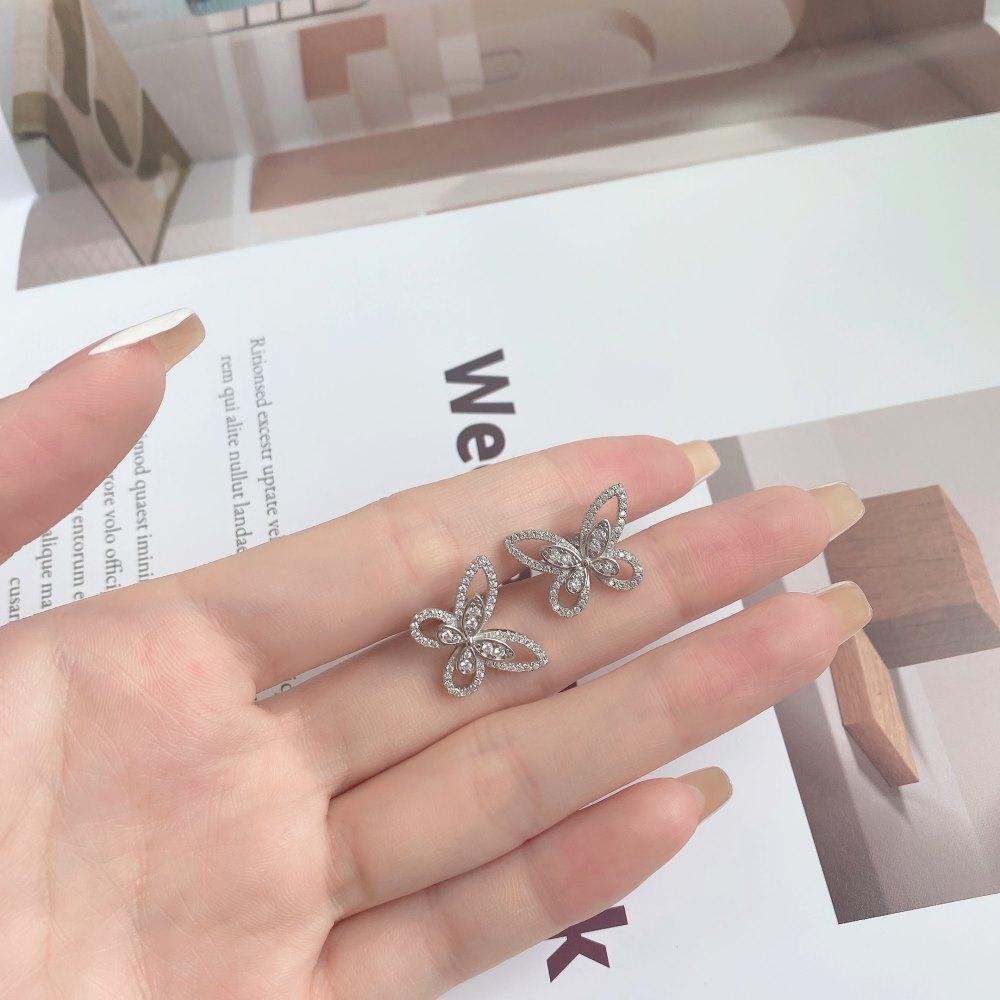 أقراط الفراشة من الفضةRingsمجوهرات ميون