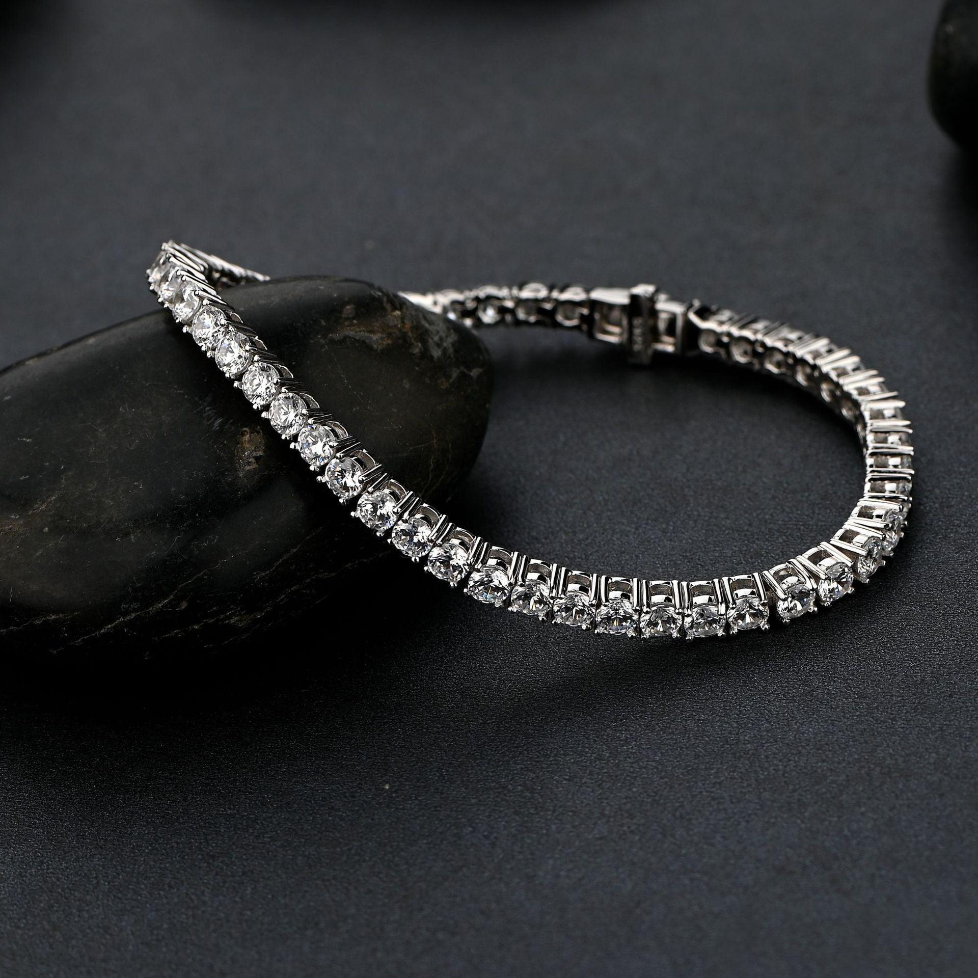 سوار فضي أبيض ماسيBraceletsمجوهرات ميون