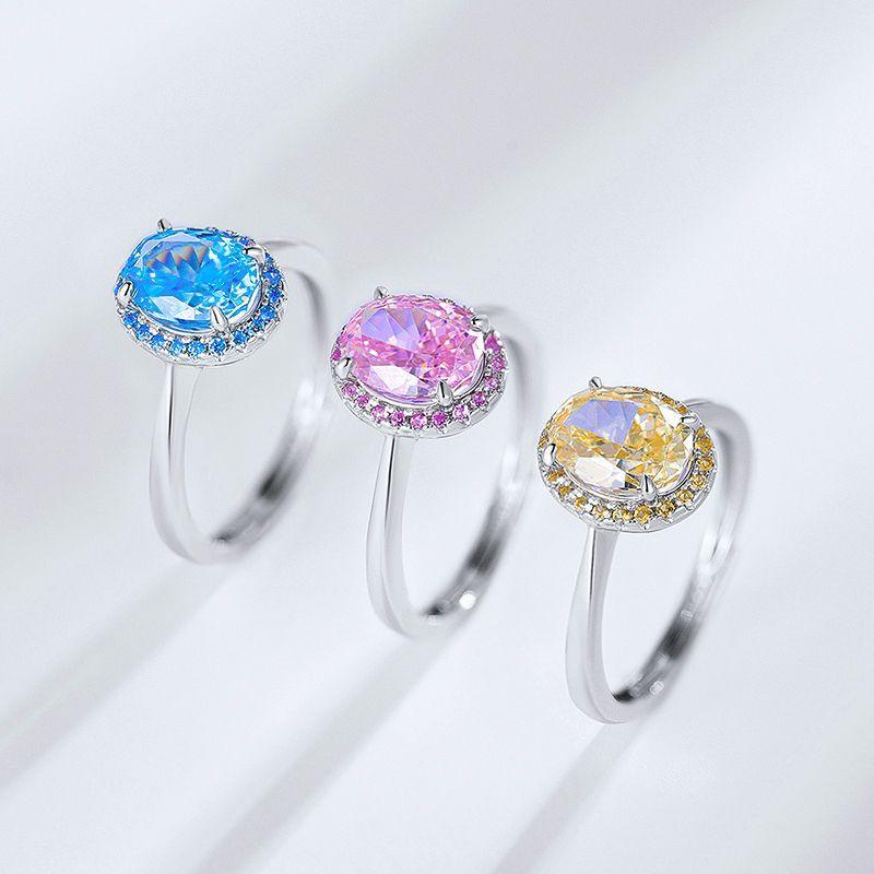 خاتم فضة بيضة الماس مرصعRingsمجوهرات ميون