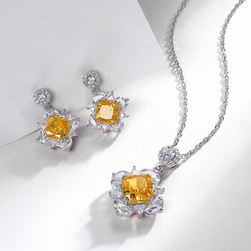 أقراط  مربع الجليد الماسEarringsمجوهرات ميون