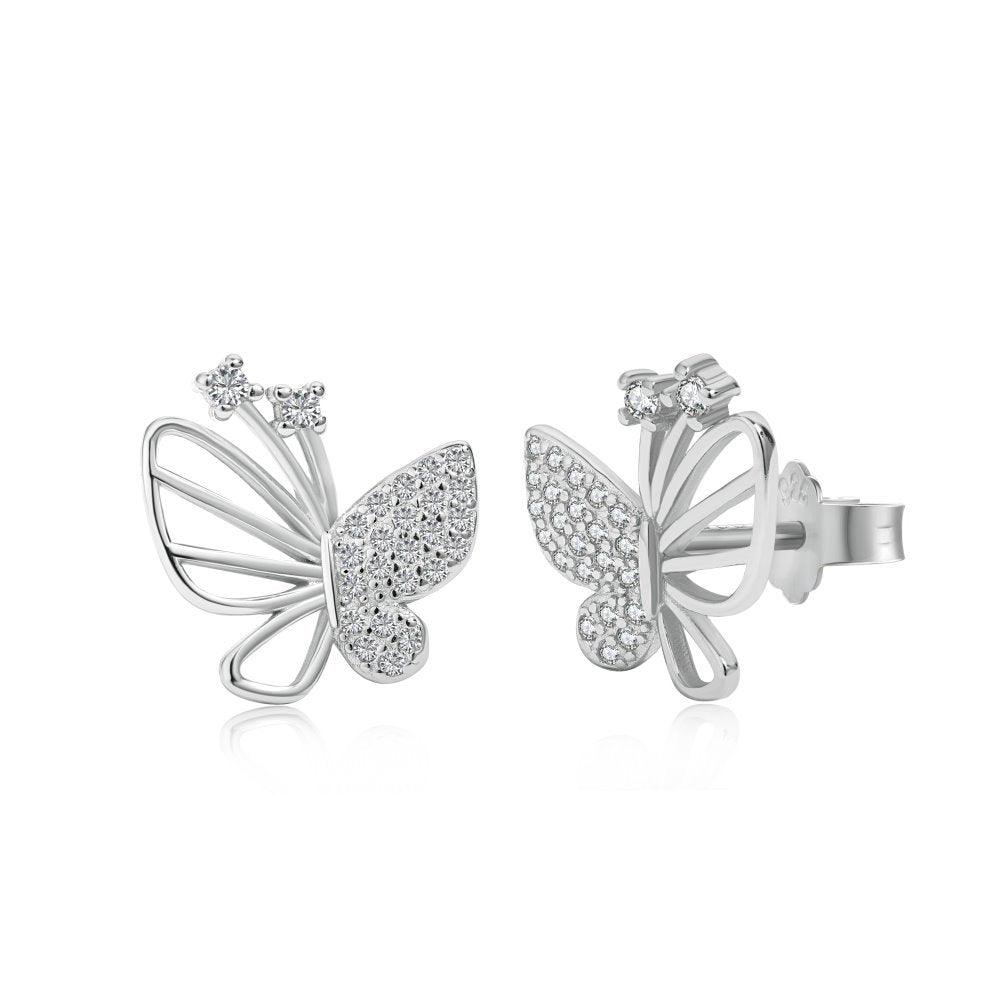 أقراط فراشة مايكرو الزركون الراقيةEarringsمجوهرات ميون