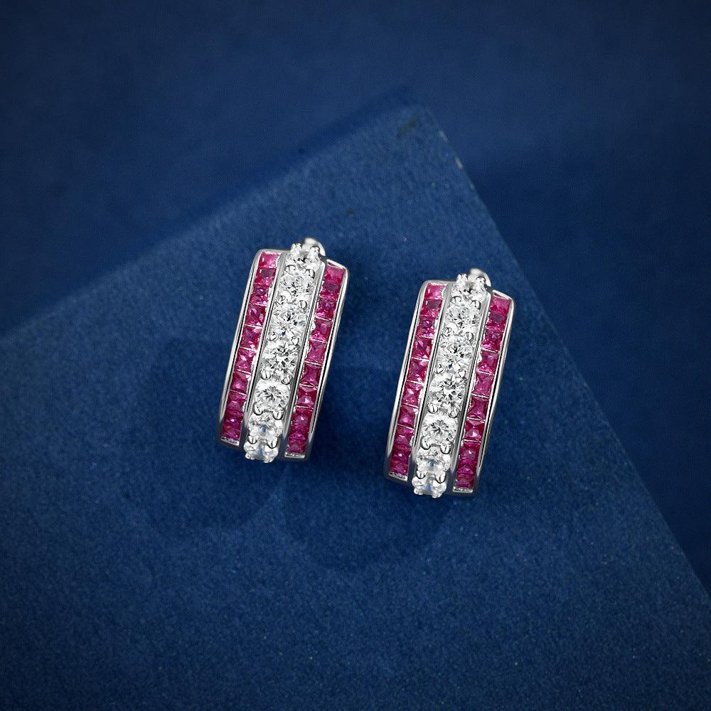 أقراط الاميرة ديانا الماسي عالي الكربونEarringsمجوهرات ميون