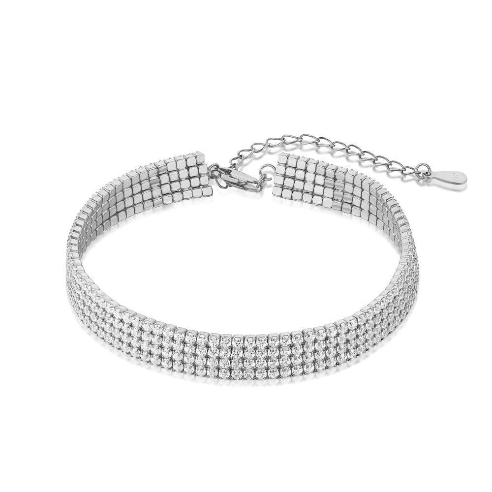 سوار من الفضة  عالي الجودة 4 طبقتاتBraceletsمجوهرات ميون