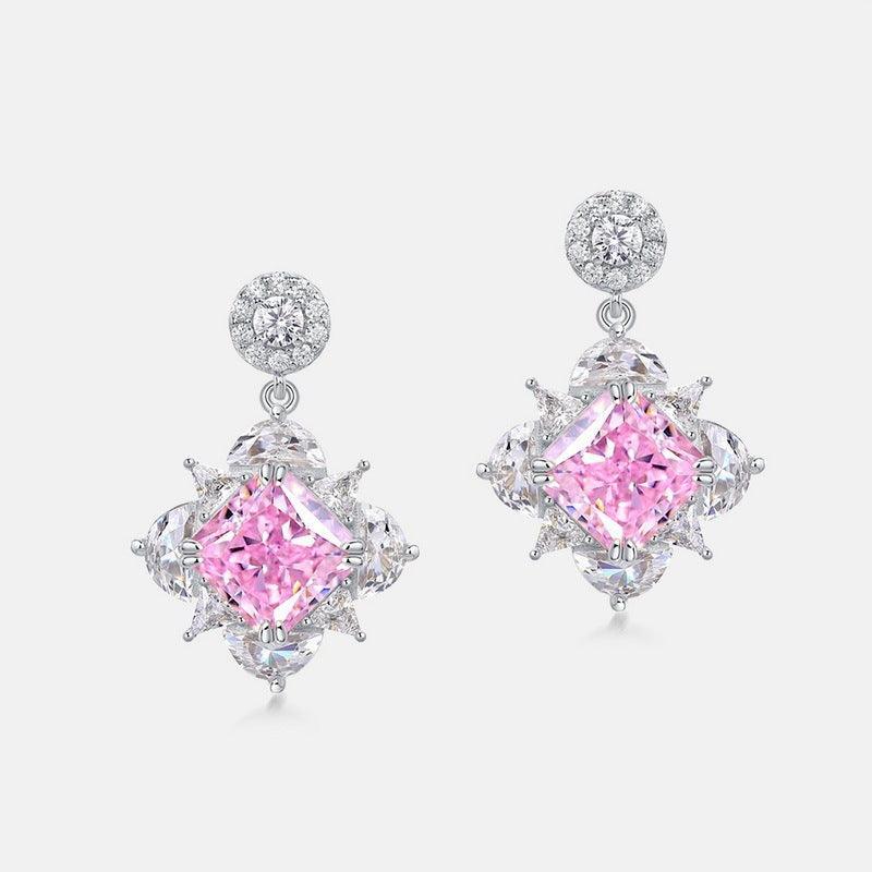 أقراط  مربع الجليد الماسEarringsمجوهرات ميون