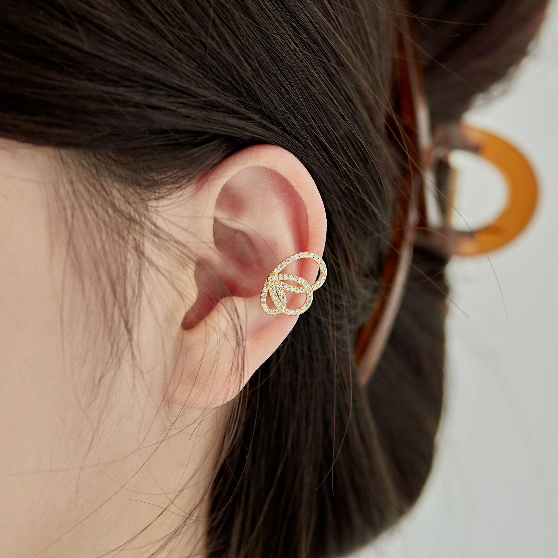 أقراط أجنحة الفراشة من الفضة الإسترليني مرصعةEarringsمجوهرات ميون