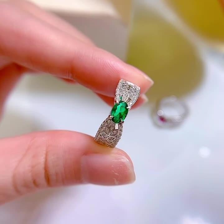 خاتم الزمرد والياقوت الفاخرةRingsمجوهرات ميون