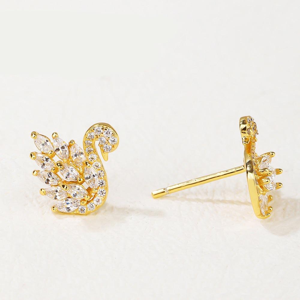 أقراط البجعة البيضاءEarringsمجوهرات ميون
